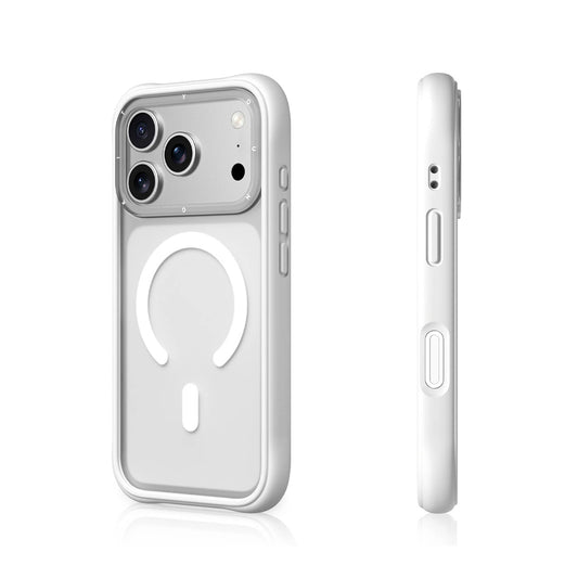 YOUNGKIT Case for iPhone 17 Pro Max – Dynamic II Magnetic Transparent White Silicone Case, Modern Design and Precise Fit