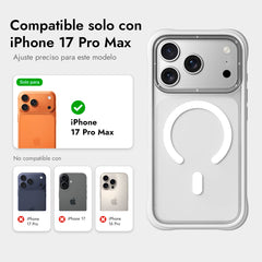 YOUNGKIT Case for iPhone 17 Pro Max – Dynamic II Magnetic Transparent White Silicone Case, Modern Design and Precise Fit