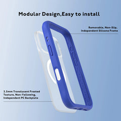 YOUNGKIT iPhone 17 Pro Case – Dynamic II Magnetic Transparent Klein Blue Silicone, Modern Design and Precise Fit