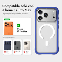 YOUNGKIT Case for iPhone 17 Pro Max - Magnetic Dynamic II Transparent Klein Blue Silicone Case, Modern Design and Precise Fit