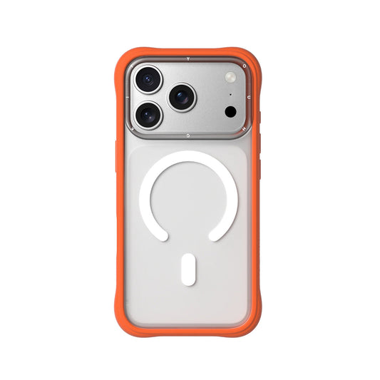 YOUNGKIT Case for iPhone 17 Pro Max – Dynamic II Magnetic Transparent Orange Silicone Case, Modern Design and Precise Fit