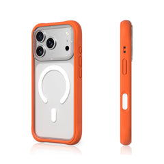 YOUNGKIT Case for iPhone 17 Pro Max – Dynamic II Magnetic Transparent Orange Silicone Case, Modern Design and Precise Fit