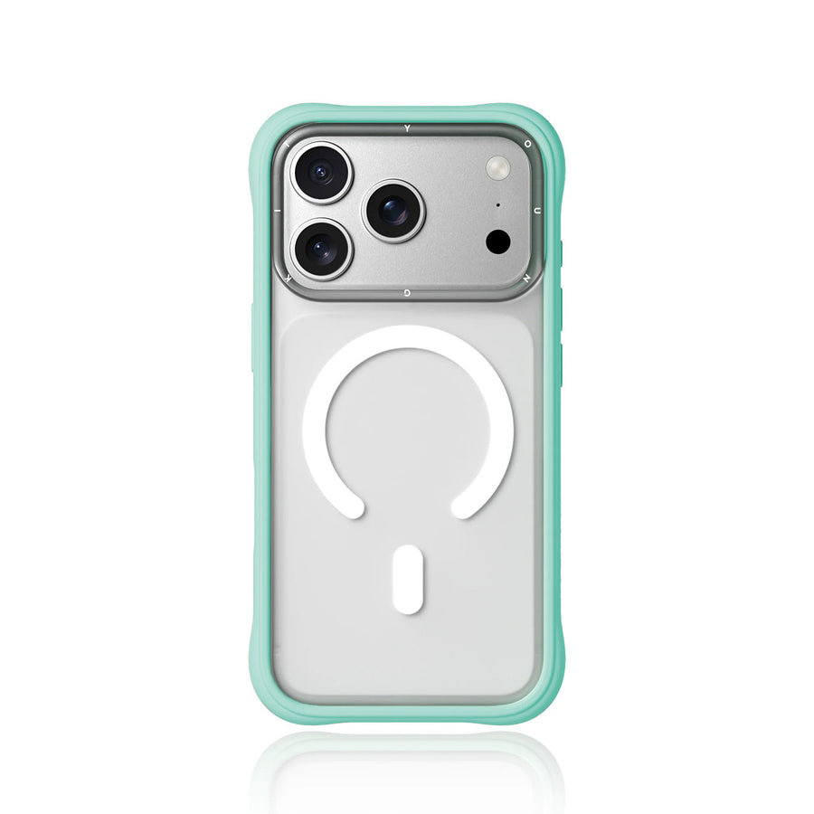 YOUNGKIT Case for iPhone 17 Pro – Dynamic II Magnetic Case Clear Glacier Blue Silicone, Modern Design and Precise Fit