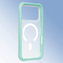 YOUNGKIT iPhone 17 Pro Max Case - Dynamic II Magnetic Glacier Blue Clear Silicone Case, Modern Design and Precise Fit