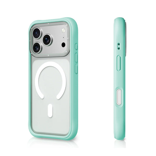 YOUNGKIT iPhone 17 Pro Max Case - Dynamic II Magnetic Glacier Blue Clear Silicone Case, Modern Design and Precise Fit