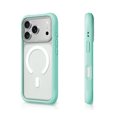 YOUNGKIT iPhone 17 Pro Max Case - Dynamic II Magnetic Glacier Blue Clear Silicone Case, Modern Design and Precise Fit