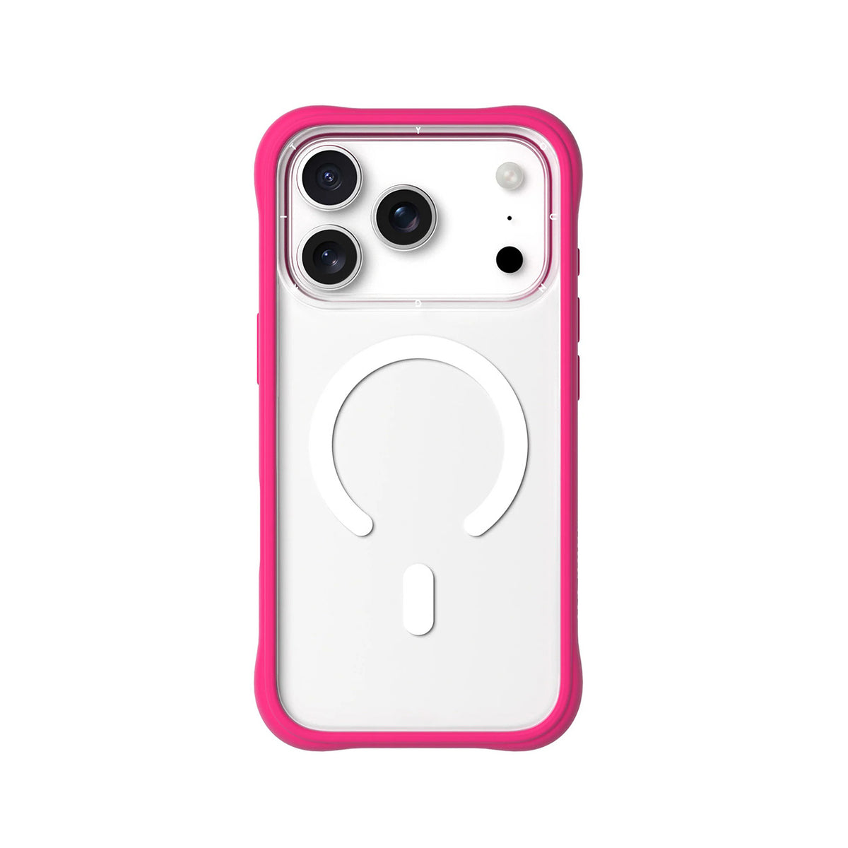 YOUNGKIT iPhone 17 Pro Max Case - Dynamic II Transparent Barbie Pink Magnetic Silicone Case, Modern Design and Precise Fit