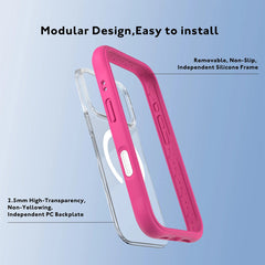 YOUNGKIT Case for iPhone 17 Pro – Dynamic II Magnetic Case Transparent Barbie Pink Silicone, Modern Design and Precise Fit