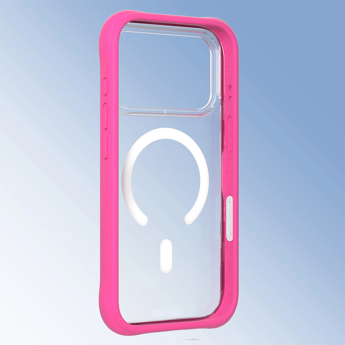 YOUNGKIT Case for iPhone 17 Pro – Dynamic II Magnetic Case Transparent Barbie Pink Silicone, Modern Design and Precise Fit