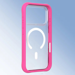 YOUNGKIT iPhone 17 Pro Max Case - Dynamic II Transparent Barbie Pink Magnetic Silicone Case, Modern Design and Precise Fit