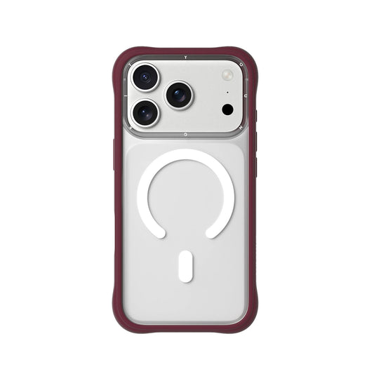 YOUNGKIT Case for iPhone 17 Pro Max – Dynamic II Magnetic Transparent Cherry Red Silicone Case, Modern Design and Precise Fit