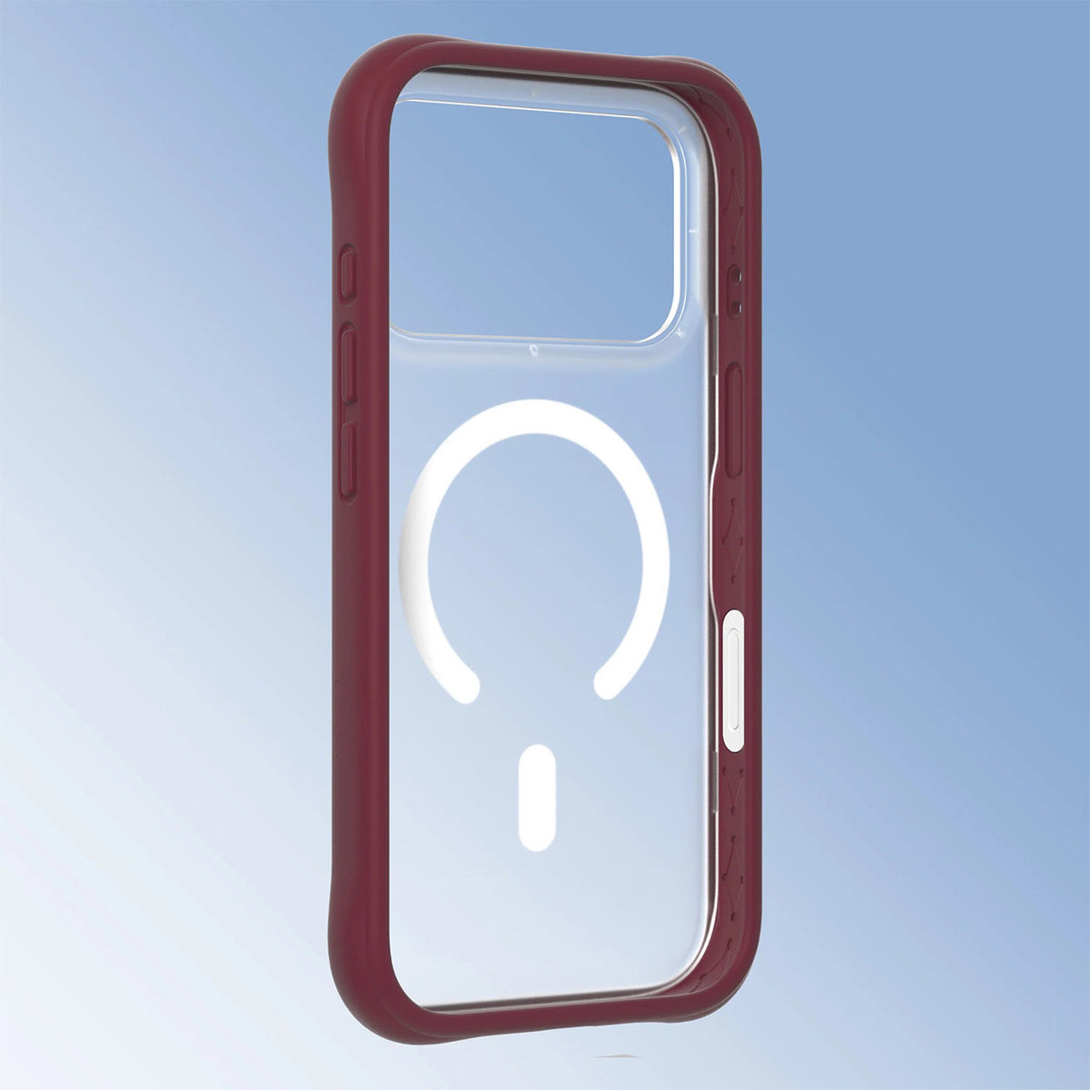 YOUNGKIT Funda Dynamic II para iPhone 17 Pro/18 Pro Compatible con MagSafe, Transparente Rojo Cherry
