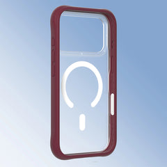 YOUNGKIT Case for iPhone 17 Pro Max – Dynamic II Magnetic Transparent Cherry Red Silicone Case, Modern Design and Precise Fit