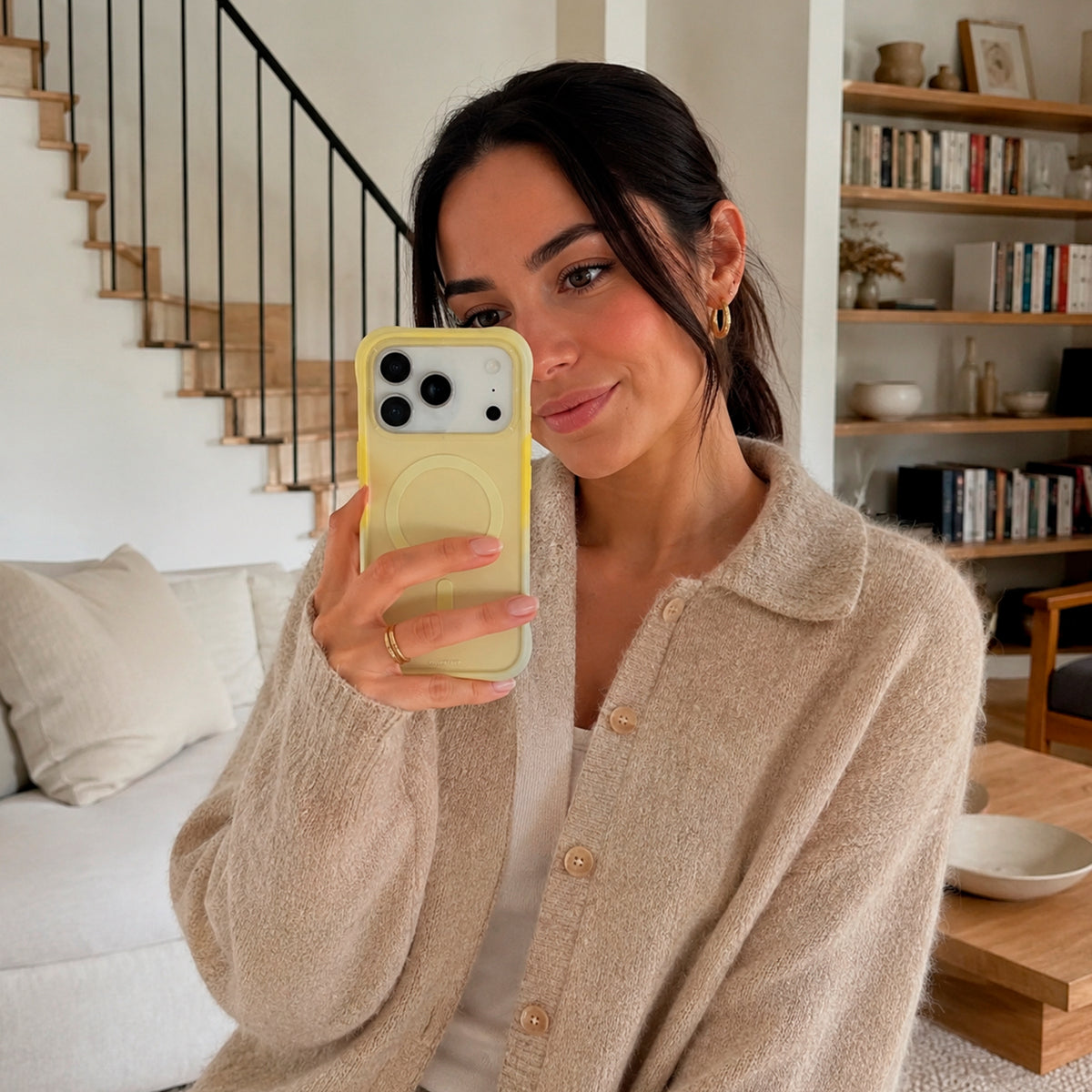 YOUNGKIT Case for iPhone 17 Pro Max – Dynamic II Tulip Yellow Magnetic Case, Modern Design and Precise Fit