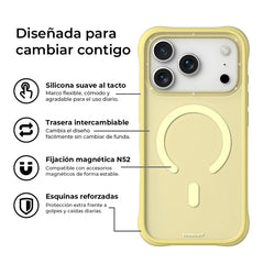 YOUNGKIT Case for iPhone 17 Pro Max – Dynamic II Tulip Yellow Magnetic Case, Modern Design and Precise Fit