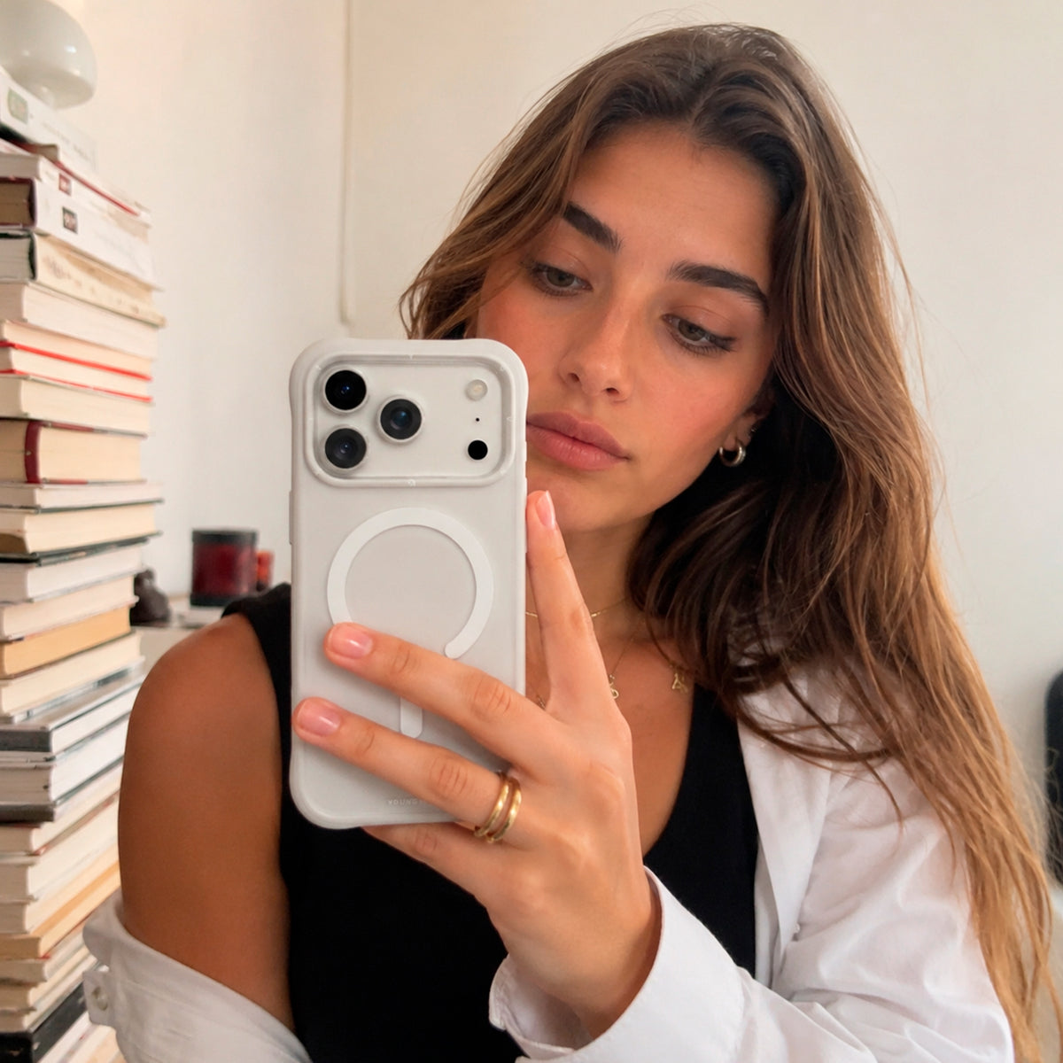 YOUNGKIT Case for iPhone 17 Pro - Dynamic II White Magnetic Case, Modern Design and Precise Fit