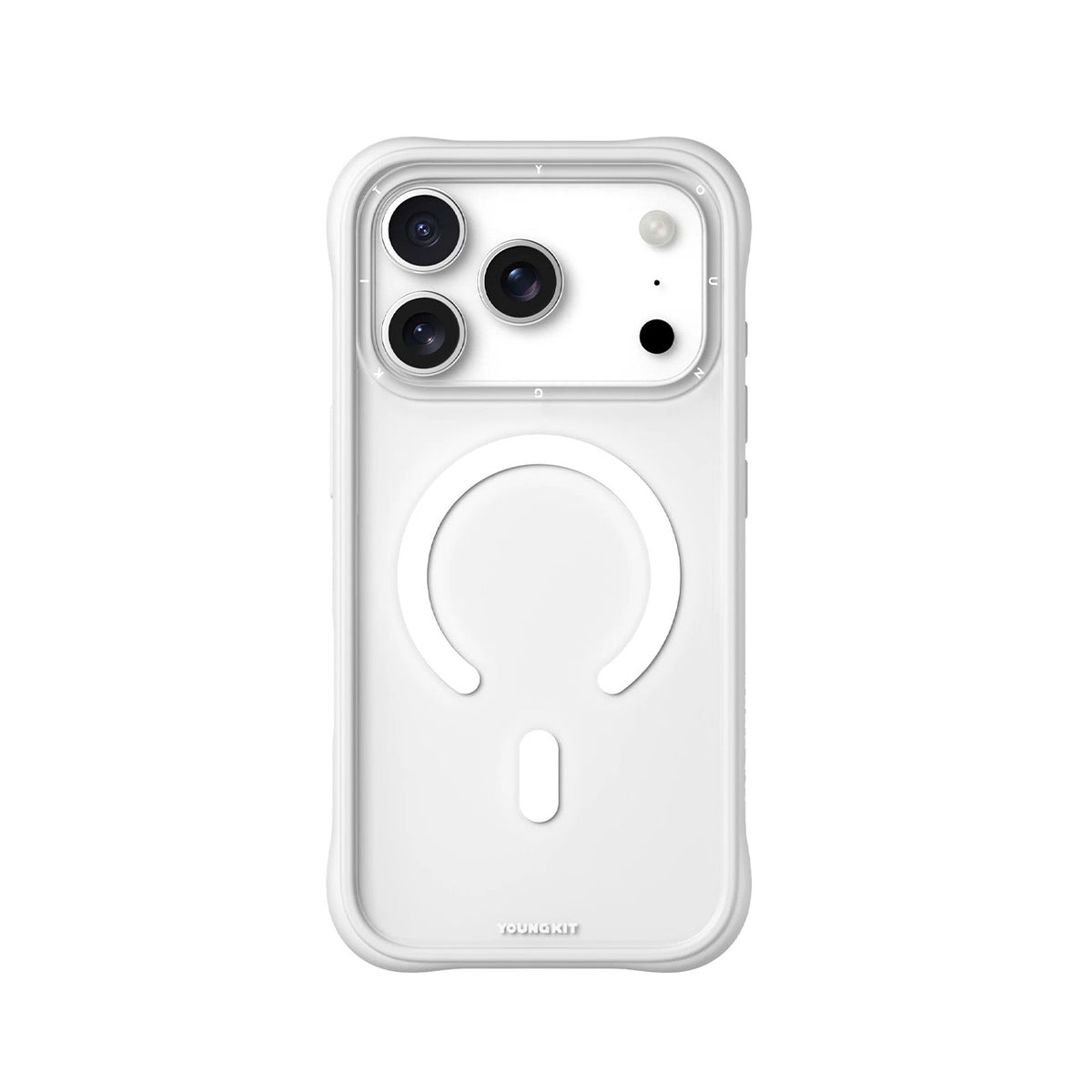 YOUNGKIT Case for iPhone 17 Pro Max – Dynamic II White Magnetic Case, Modern Design and Precise Fit