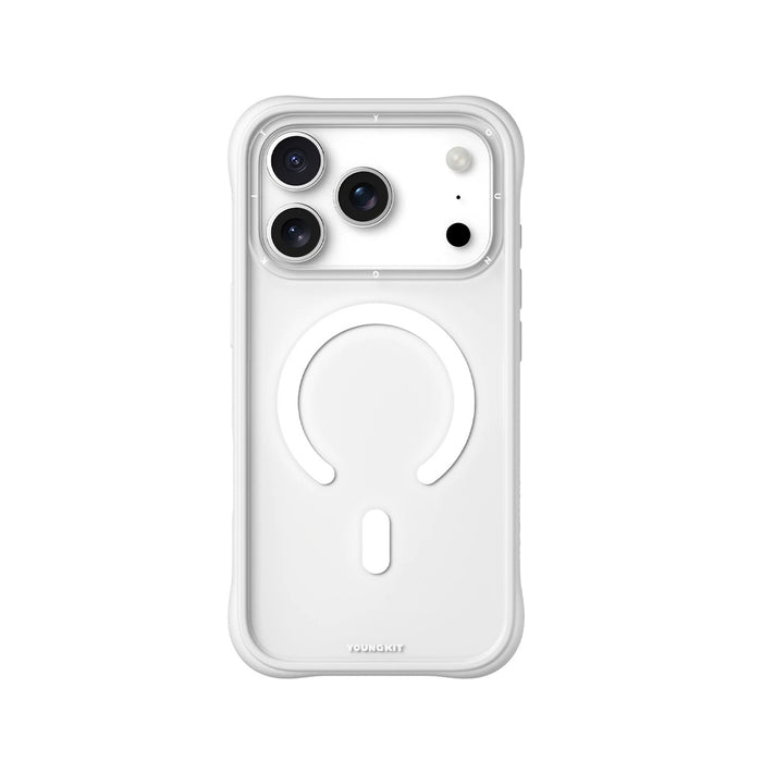YOUNGKIT Case for iPhone 17 Pro Max – Dynamic II White Magnetic Case, Modern Design and Precise Fit
