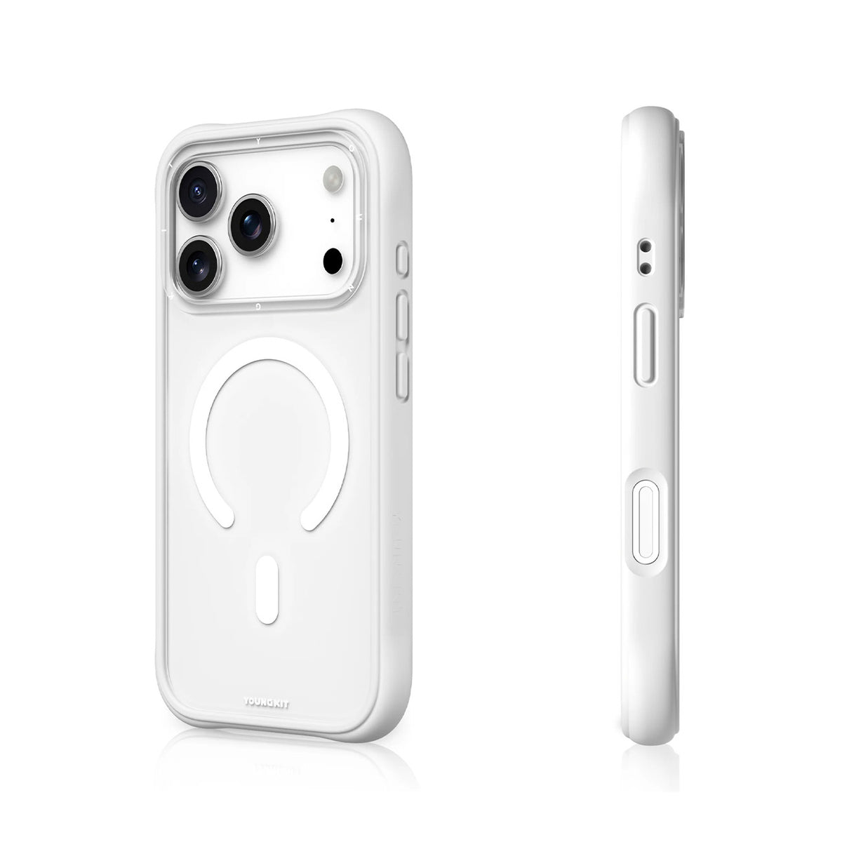 YOUNGKIT Case for iPhone 17 Pro Max – Dynamic II White Magnetic Case, Modern Design and Precise Fit