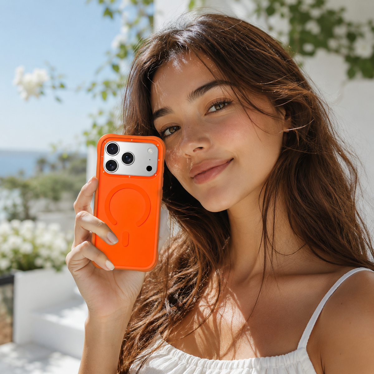 YOUNGKIT Funda Dynamic II para iPhone 17 Pro Max/18 Pro Max Compatible con MagSafe, Naranja
