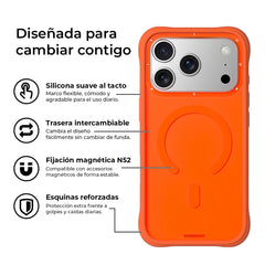 YOUNGKIT Case for iPhone 17 Pro – Dynamic II Magnetic Orange Case, Modern Design and Precise Fit