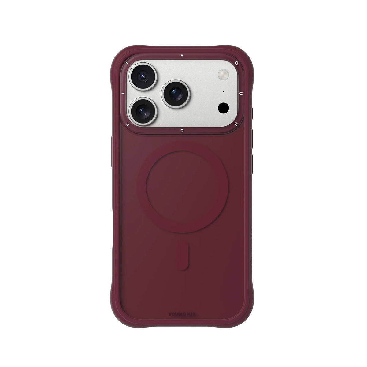 YOUNGKIT Funda para iPhone 17 Pro Max – Carcasa Magnética Dynamic II Rojo Cherry, Diseño Moderno y Ajuste Preciso