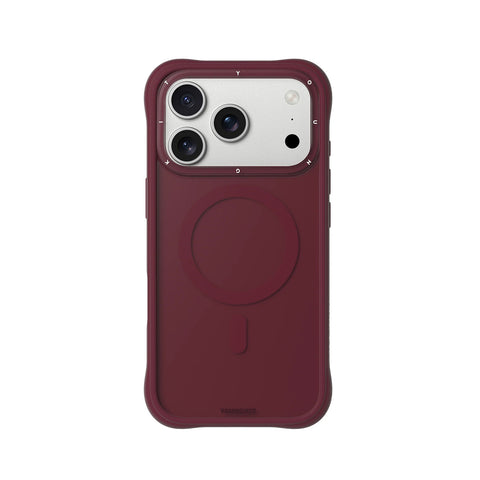 YOUNGKIT Funda Dynamic II para iPhone 17 Pro Compatible con MagSafe, Marco de Silicona y Trasera Removible, Rojo Cherry