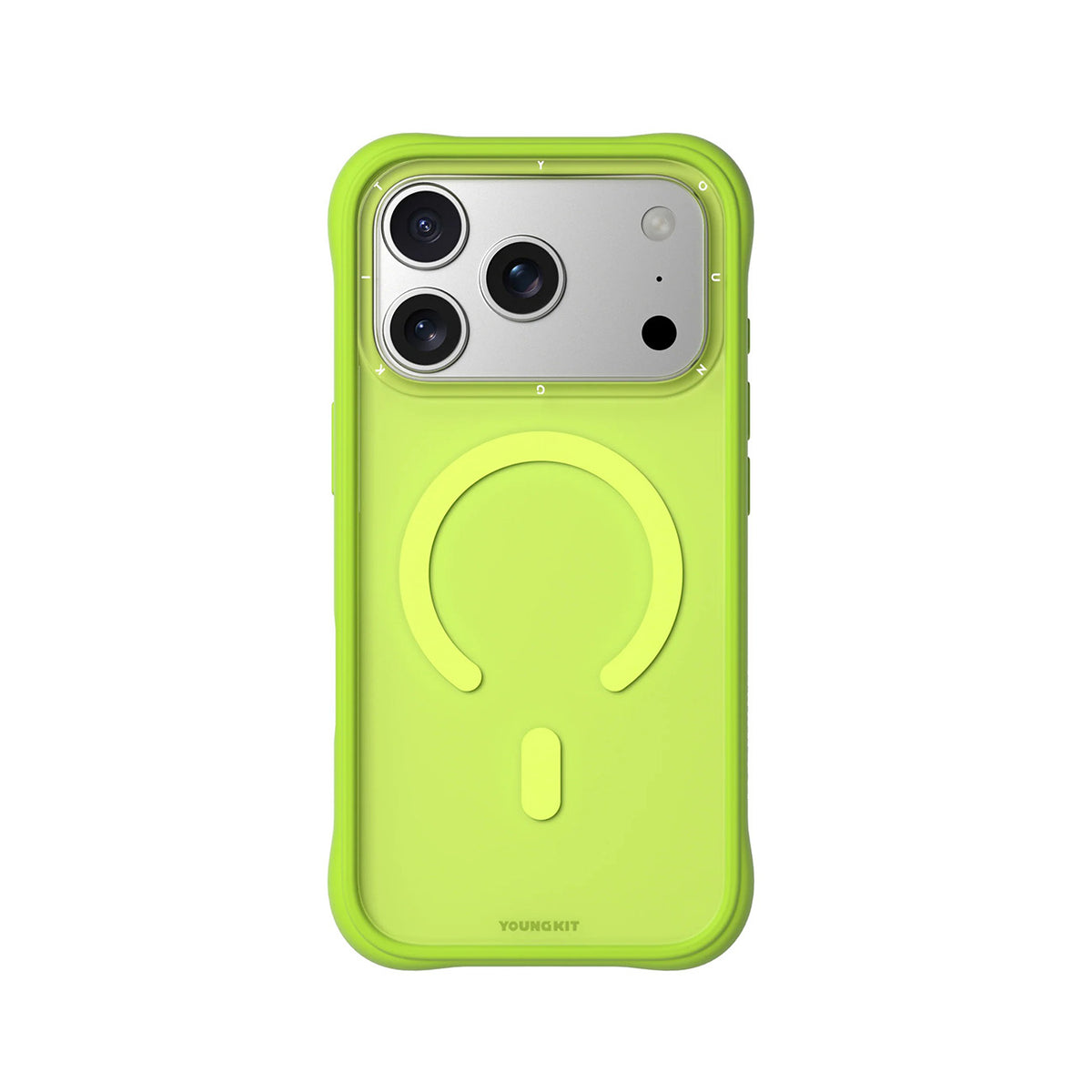 YOUNGKIT Funda Dynamic II para iPhone 17 Pro Max/18 Pro Max Compatible con MagSafe, Verde Lima