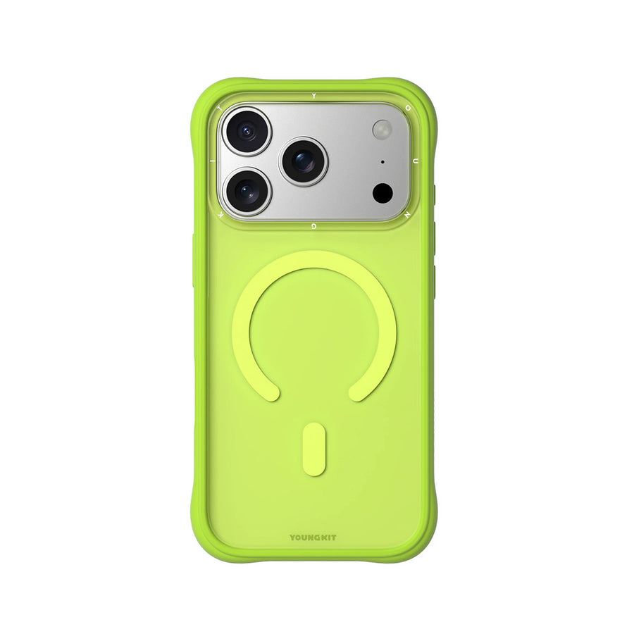 YOUNGKIT Case for iPhone 17 Pro – Dynamic II Lime Green Magnetic Case, Modern Design and Precise Fit