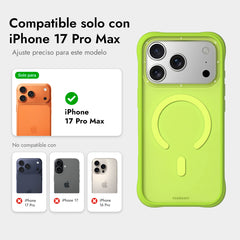 YOUNGKIT Case for iPhone 17 Pro Max – Dynamic II Magnetic Case Lime Green, Modern Design and Precise Fit