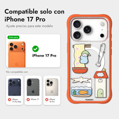 YOUNGKIT Funda CH Sweetheart Express para iPhone 17 Pro Compatible con MagSafe, Marco de Silicona y Trasera Removible, Small-town Life