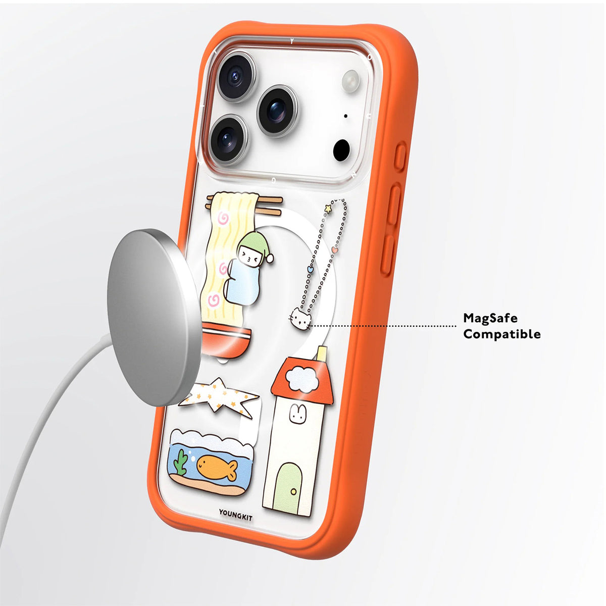 YOUNGKIT Funda Sweetheart Express para iPhone 17 Pro/18 Pro Compatible con MagSafe, Small-town Life