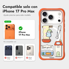 YOUNGKIT iPhone 17 Pro Max Case – Magnetic Cover CH Sweetheart Express Small-town Life, Illustrated Design and Precise Fit