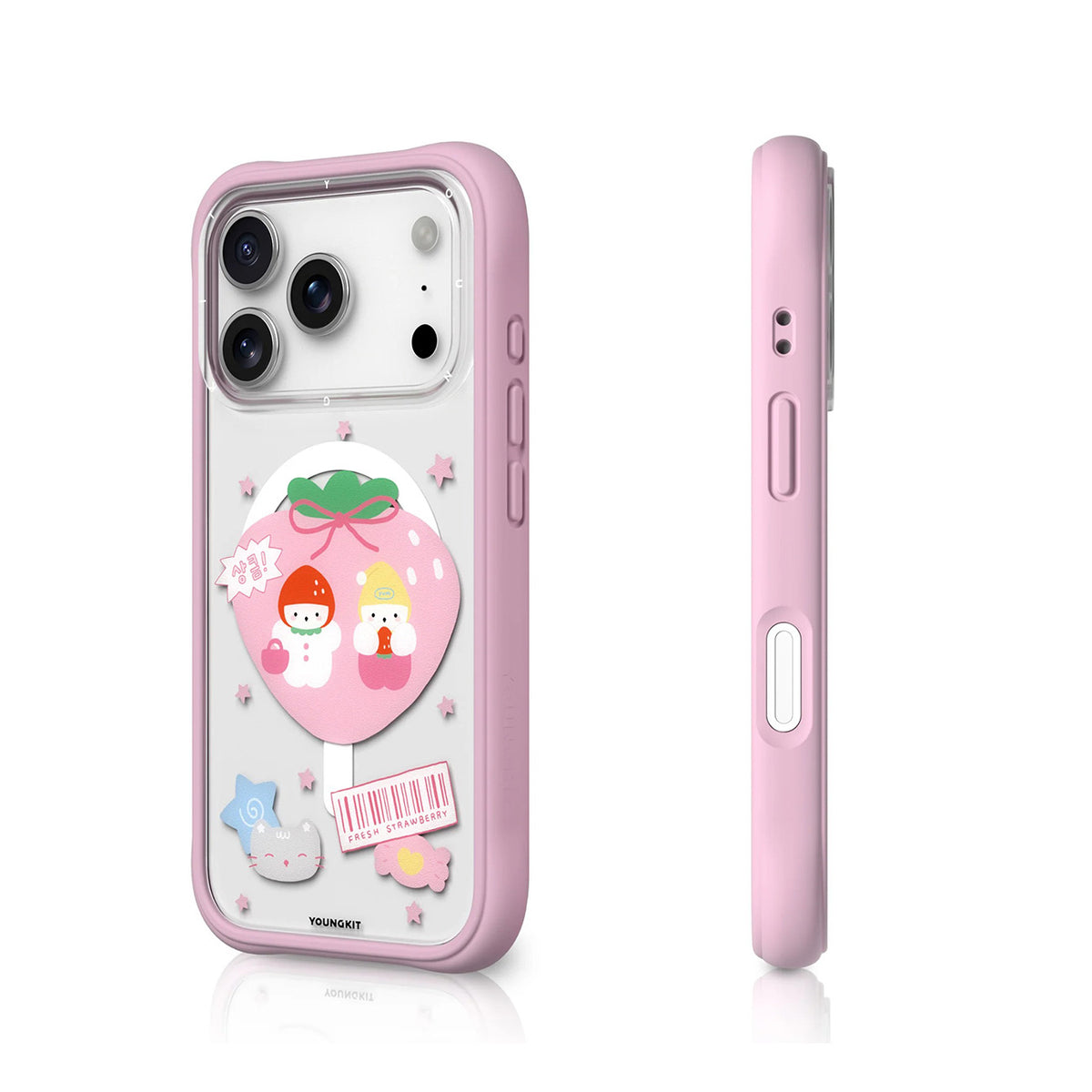 YOUNGKIT Funda Sweetheart Express para iPhone 17 Pro/18 Pro Compatible con MagSafe, The Strawberry Squad