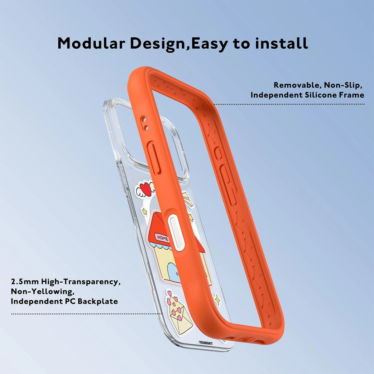 YOUNGKIT Funda Sweetheart Express para iPhone 17 Pro Max/18 Pro Max Compatible con MagSafe, Submit a Wish