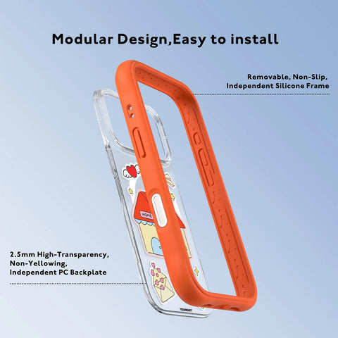 YOUNGKIT Funda CH Sweetheart Express para iPhone 17 Pro Max Compatible con MagSafe, Marco de Silicona y Trasera Removible, Submit a Wish