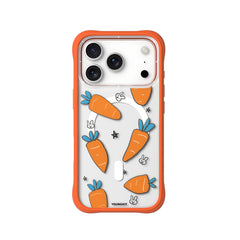 YOUNGKIT Case for iPhone 17 Pro - Magnetic Case CH Orchard Carrot Rabbit Talk, Illustrated Design and Precise Fit