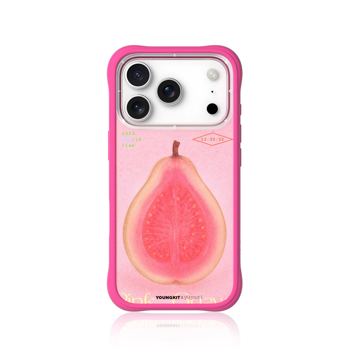 YOUNGKIT Funda Sensitive Moment para iPhone 17 Pro/18 Pro Compatible con MagSafe, Lightly Blushed Guava
