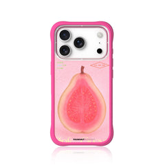 YOUNGKIT Case for iPhone 17 Pro – Magnetic Case CH Sensitive Moment Lightly Blushed Guava, Illustrated Design and Precise Fit