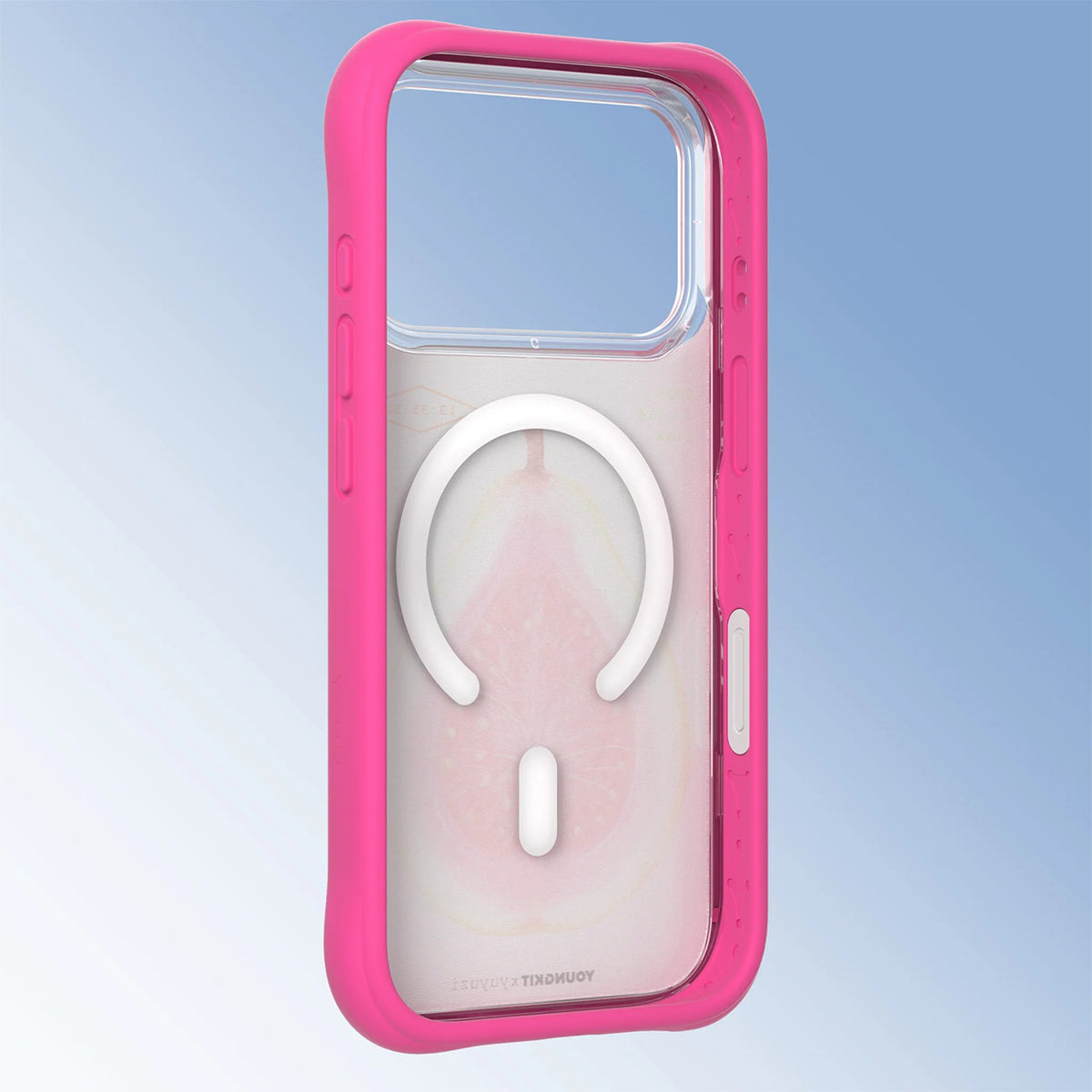 YOUNGKIT Funda Sensitive Moment para iPhone 17 Pro/18 Pro Compatible con MagSafe, Lightly Blushed Guava