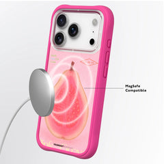 YOUNGKIT Case for iPhone 17 Pro – Magnetic Case CH Sensitive Moment Lightly Blushed Guava, Illustrated Design and Precise Fit