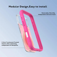 YOUNGKIT Case for iPhone 17 Pro – Magnetic Case CH Sensitive Moment Lightly Blushed Guava, Illustrated Design and Precise Fit