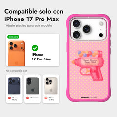 YOUNGKIT Case for iPhone 17 Pro Max – Magnetic Case CH Authentic Check Your ID Barbie Pink, Illustrated Design and Precise Fit