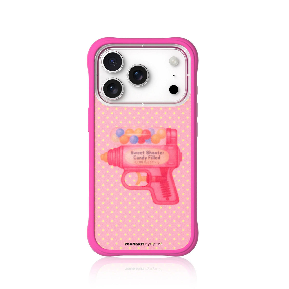 YOUNGKIT Case for iPhone 17 Pro Max – Magnetic Case CH Authentic Check Your ID Barbie Pink, Illustrated Design and Precise Fit