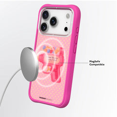 YOUNGKIT Case for iPhone 17 Pro – Magnetic Case CH Authentic Check Your ID Barbie Pink, Illustrated Design and Precise Fit