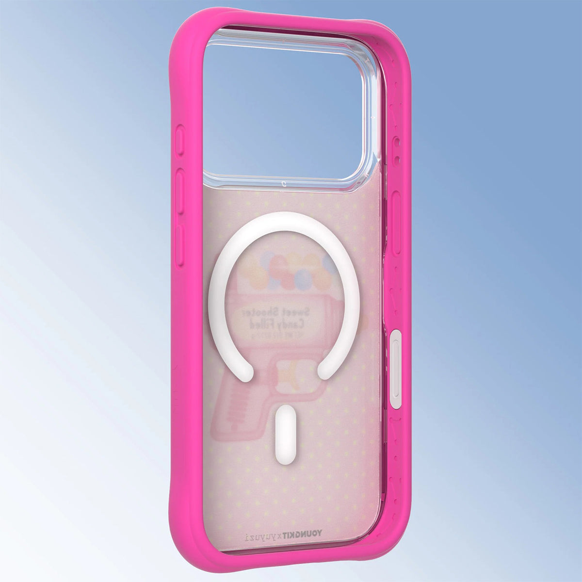YOUNGKIT Case for iPhone 17 Pro – Magnetic Case CH Authentic Check Your ID Barbie Pink, Illustrated Design and Precise Fit