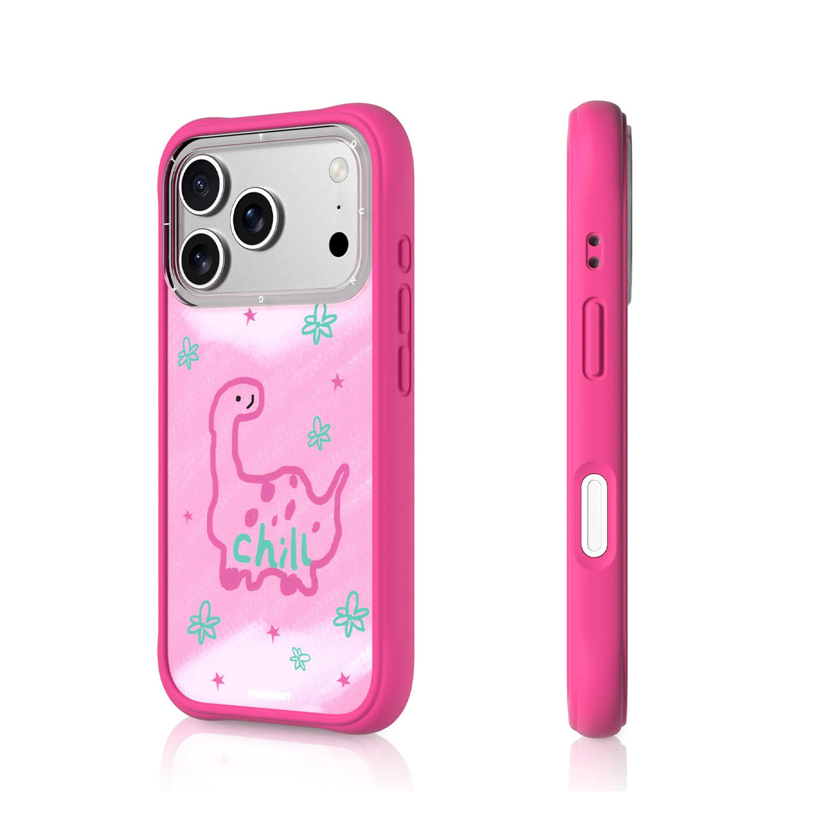 YOUNGKIT Funda Marshmallow para iPhone 17 Pro Max/18 Pro Max Compatible con MagSafe, Flower Dino