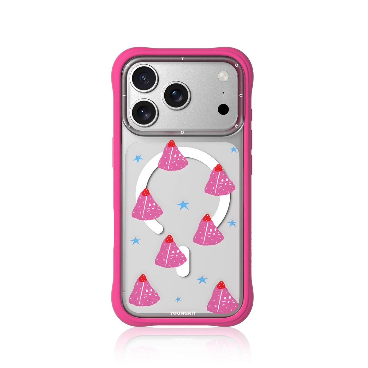 YOUNGKIT Funda Marshmallow para iPhone 17 Pro/18 Pro Compatible con MagSafe, Kitty Cake