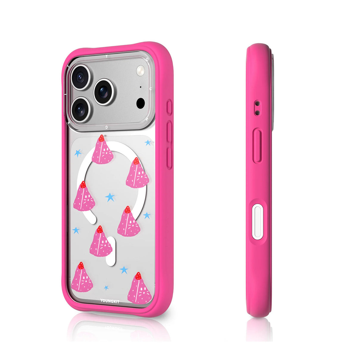 YOUNGKIT Funda Marshmallow para iPhone 17 Pro/18 Pro Compatible con MagSafe, Kitty Cake