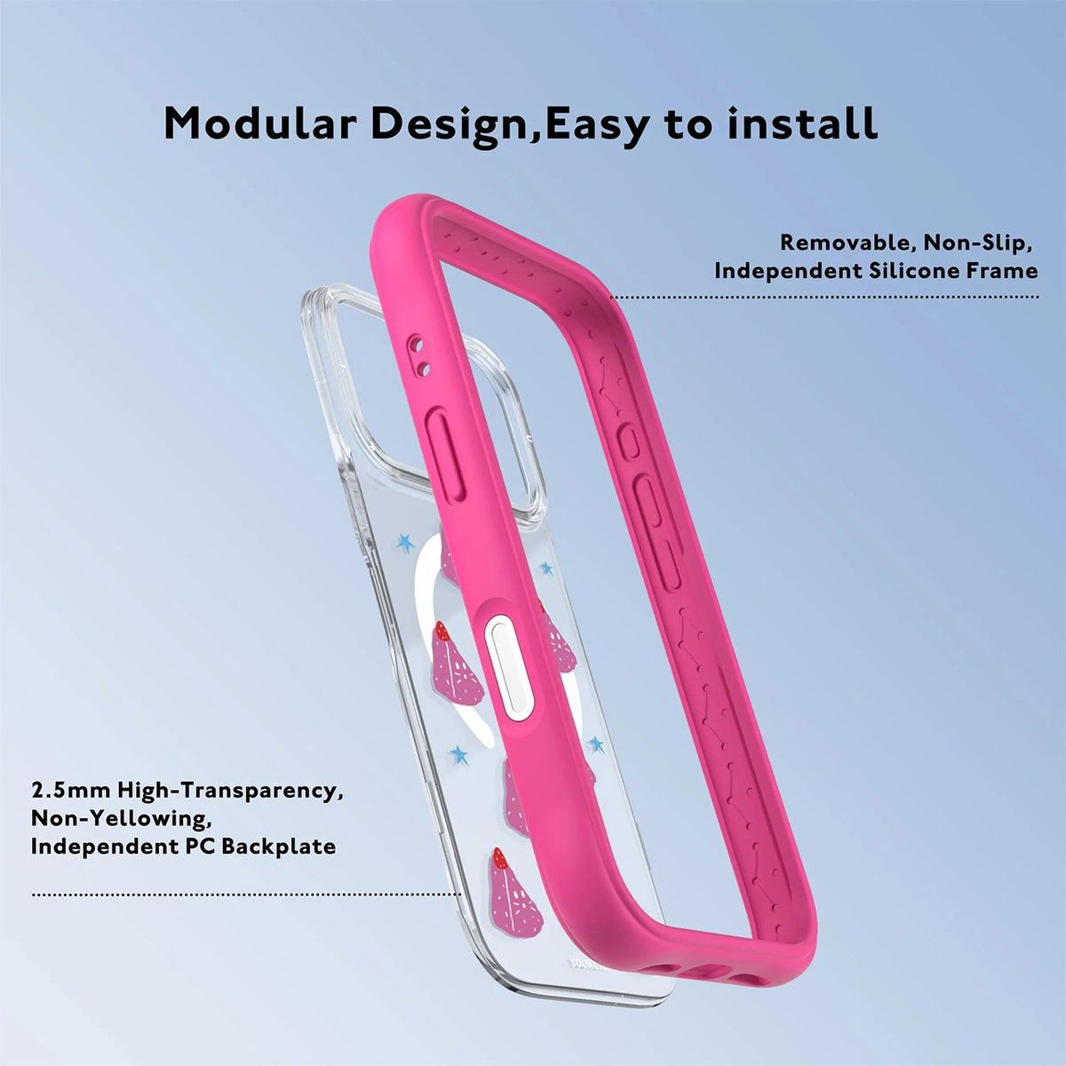 YOUNGKIT Funda Marshmallow para iPhone 17 Pro/18 Pro Compatible con MagSafe, Kitty Cake